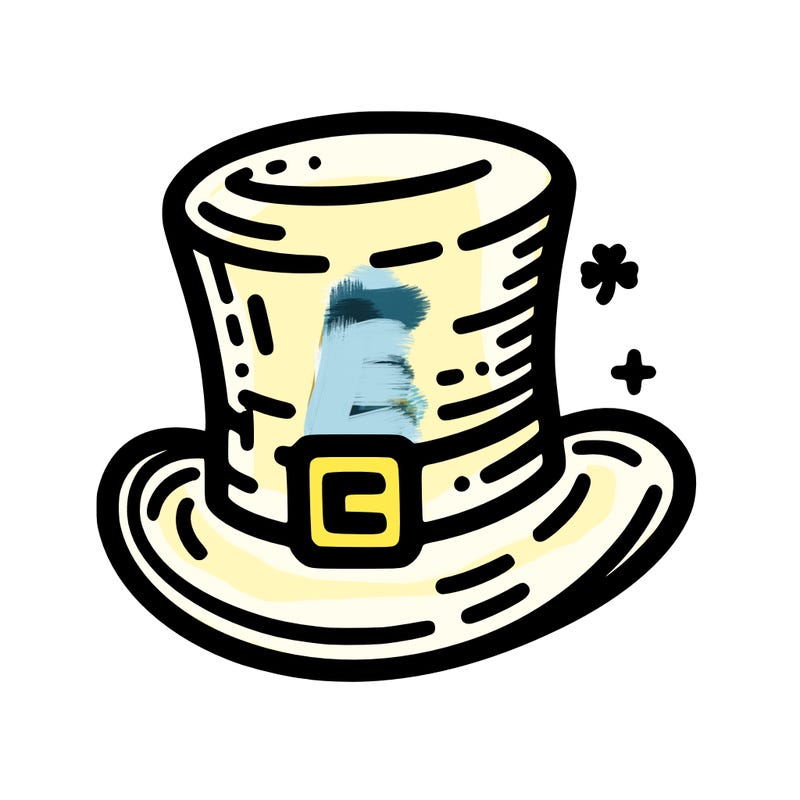 st patrick hat with thin lines