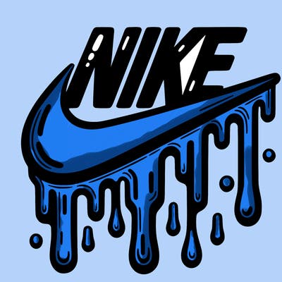 dripping nike logo