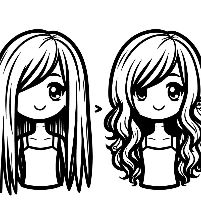 half long hair half short hair girl