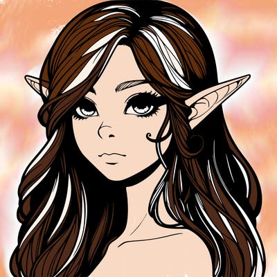 elf girl realistic dark fantasy