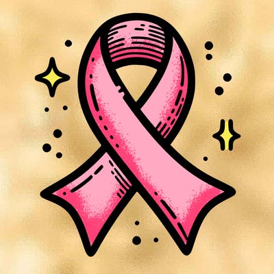 ribbon symbol of national breast cancer awareness month