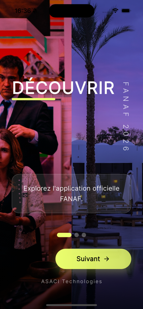 Welcome screen of the FANAF 2026 Networking app for the African insurance conference