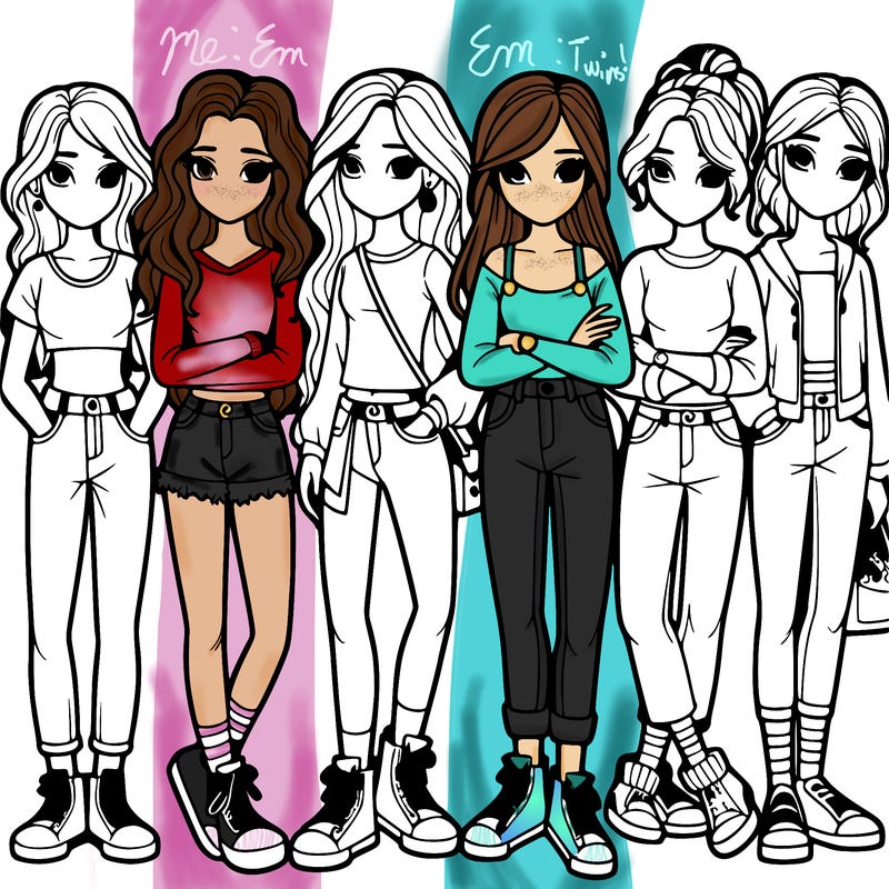 a group of teenage girls in a line