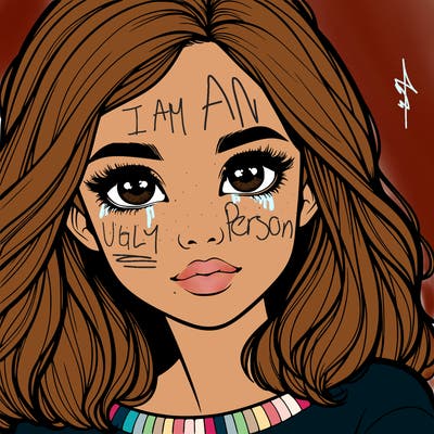 realistic girl whith cute eyes