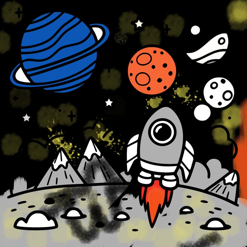 a space themed drawing
