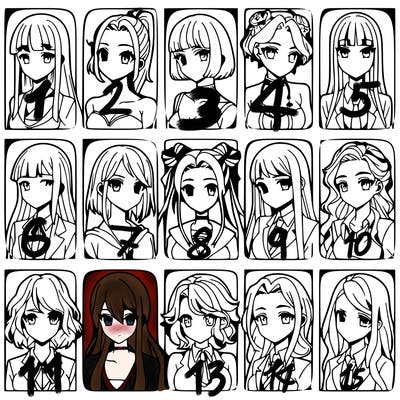 girls that look diffrent anime