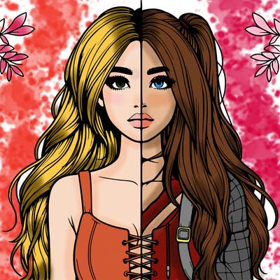 realistic girl split