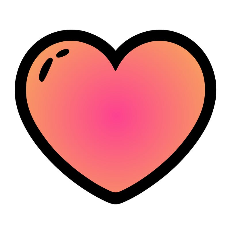 a blank heart