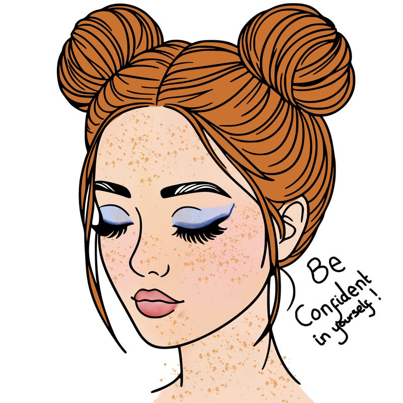 woman with hair buns