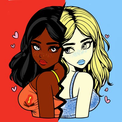 realistic girl split