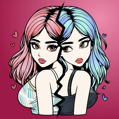 realistic girl split