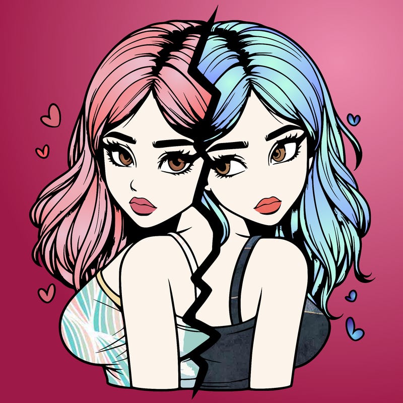 realistic girl split