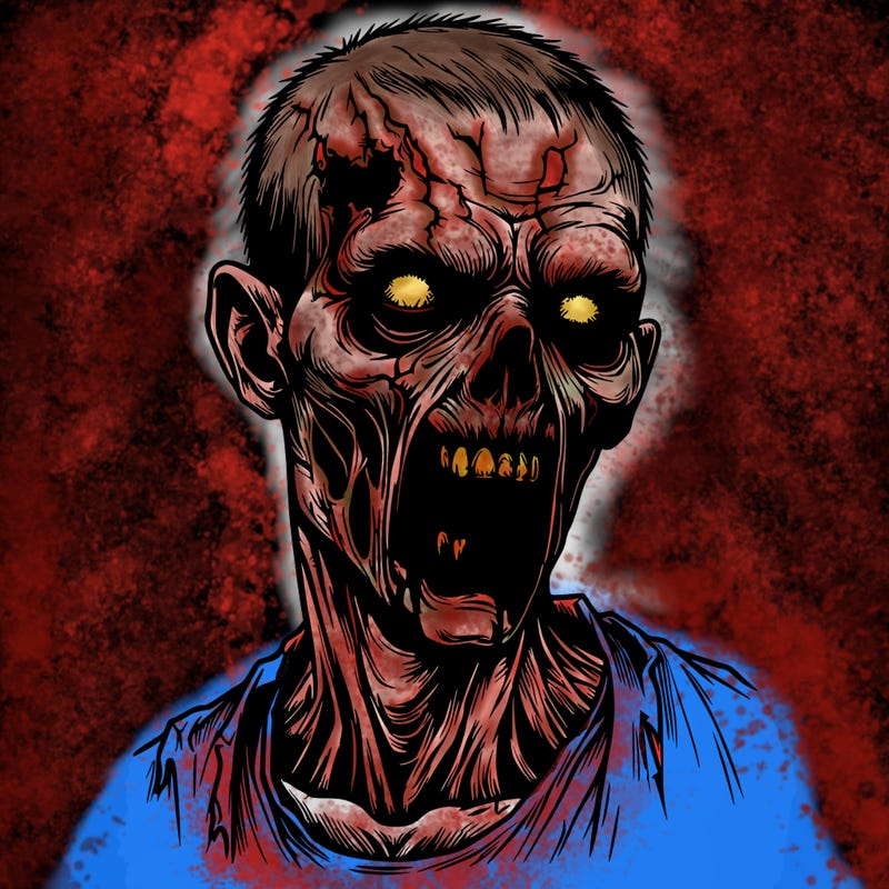creepy realistic zombie