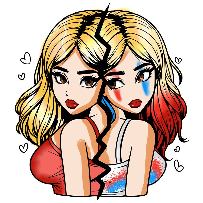 realistic girl split