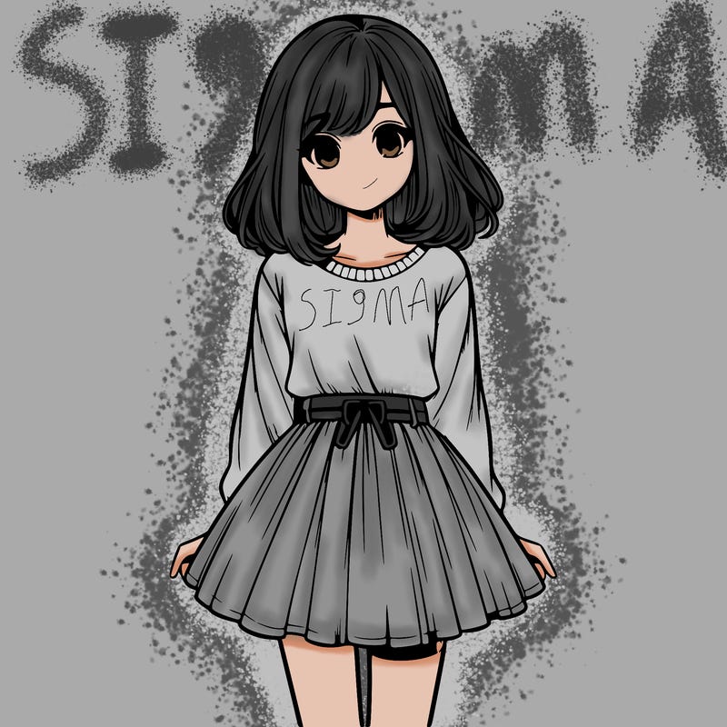 realistic girl with a skirt on