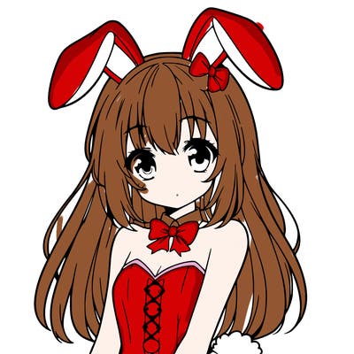 anime girl in bunny costume