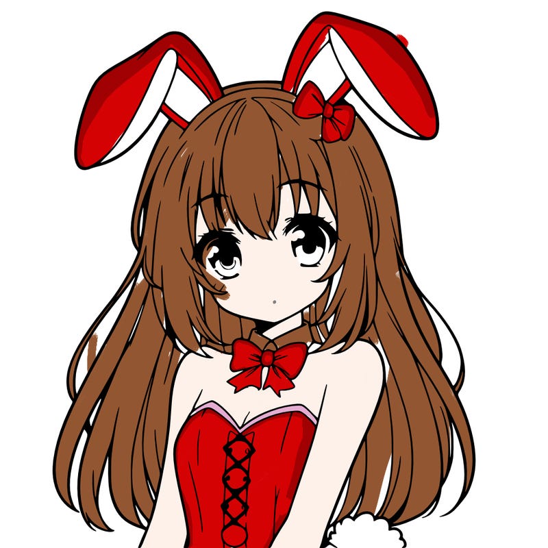 anime girl in bunny costume