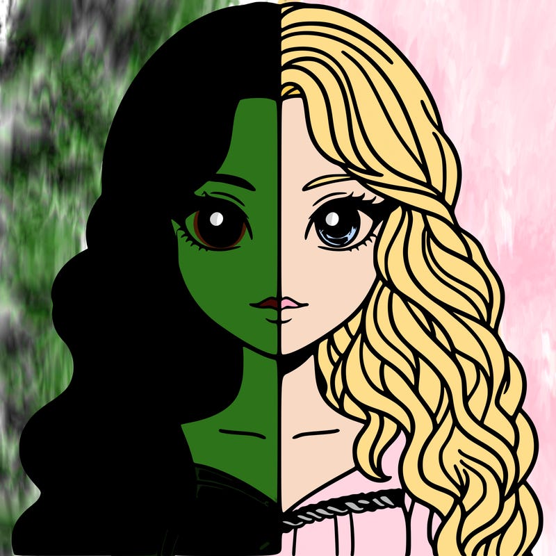 alphaba and glenda half and half