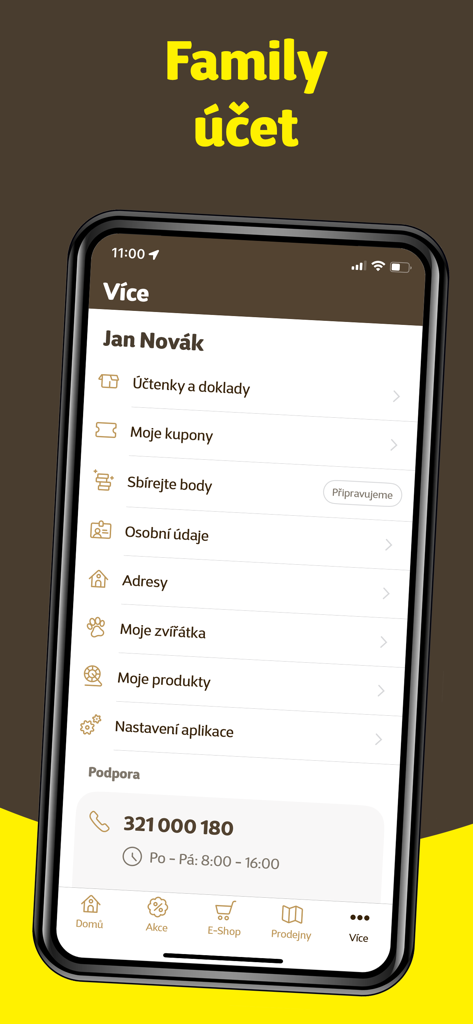 Super zoo - Tela de conta de usuário e perfil de fidelidade do aplicativo móvel Super zoo