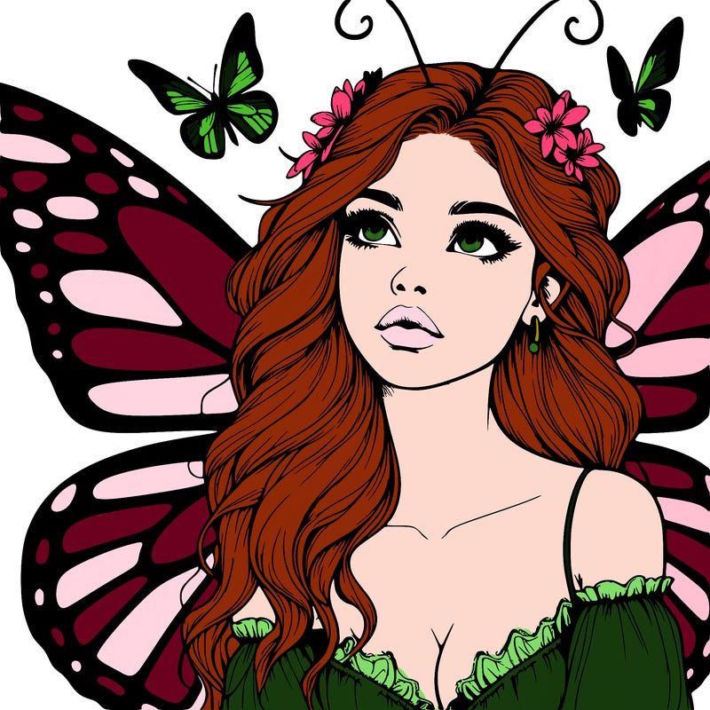 butterfly fairy realistic girl