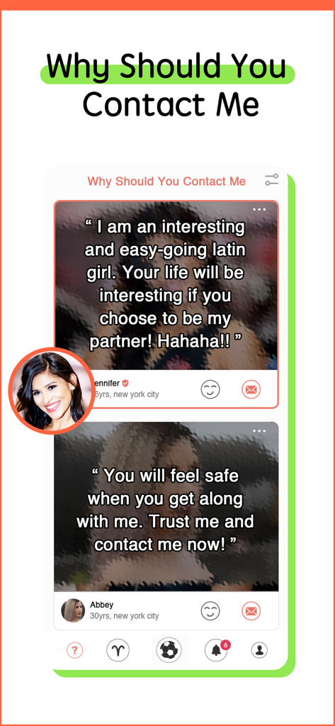 Latiner: Latino, Latina Dating - Interfaz de la aplicación de citas Latiner mostrando perfiles de usuarias latinas y citas de introducción personal.