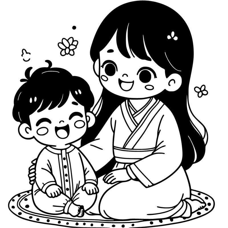 little baby and her momma