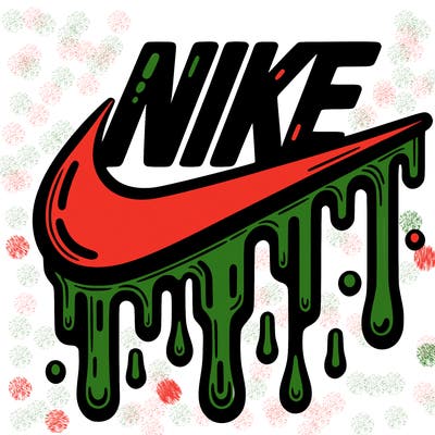 dripping nike logo