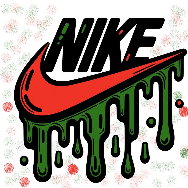 dripping nike logo