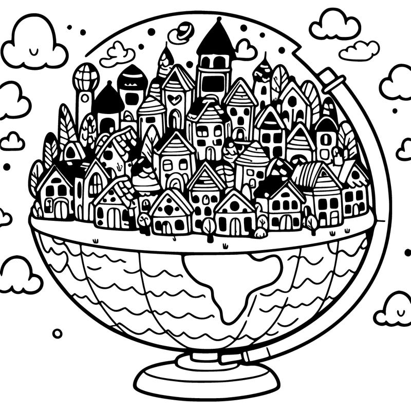 little globe full of a hole town