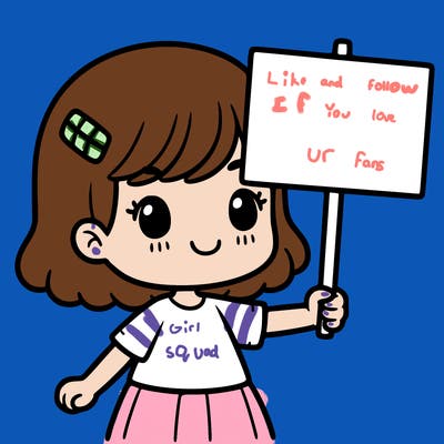 girl holding up a sign