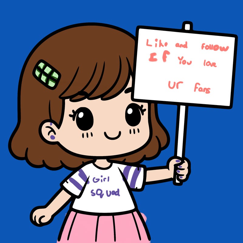 girl holding up a sign