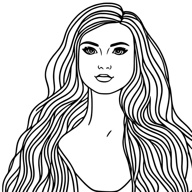 girl with shoulder length hair