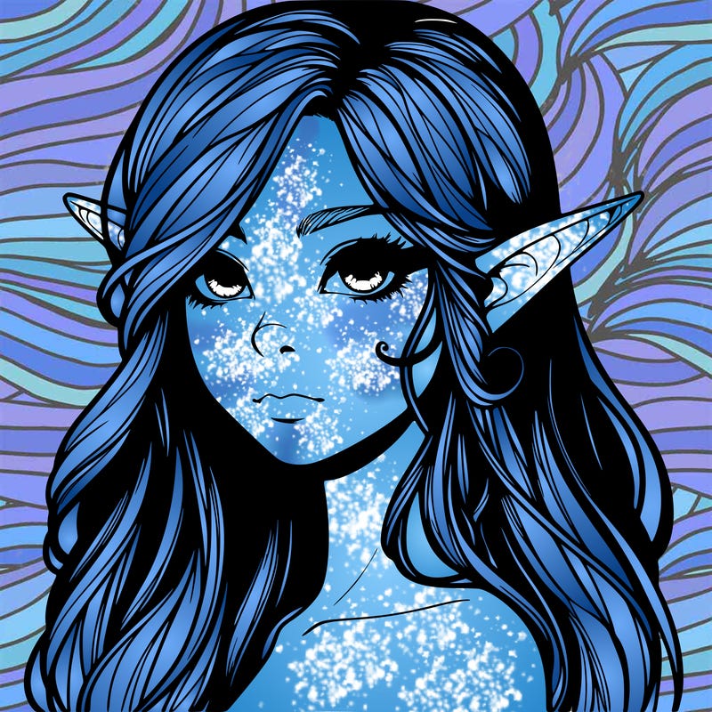 elf girl realistic dark fantasy