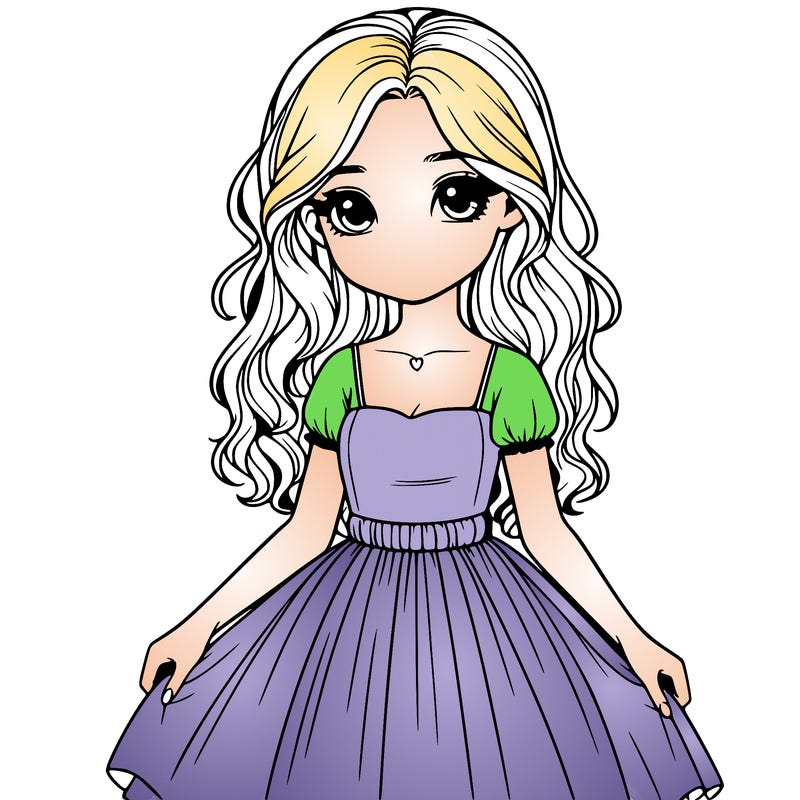 realistic girl with a dress