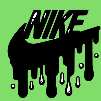 dripping nike logo