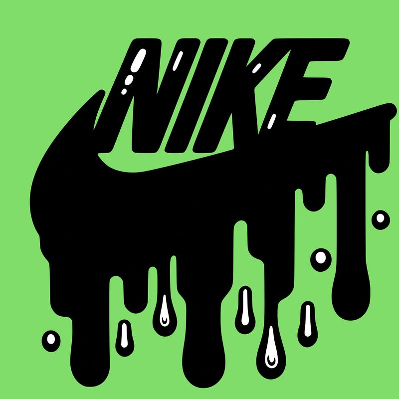 dripping nike logo