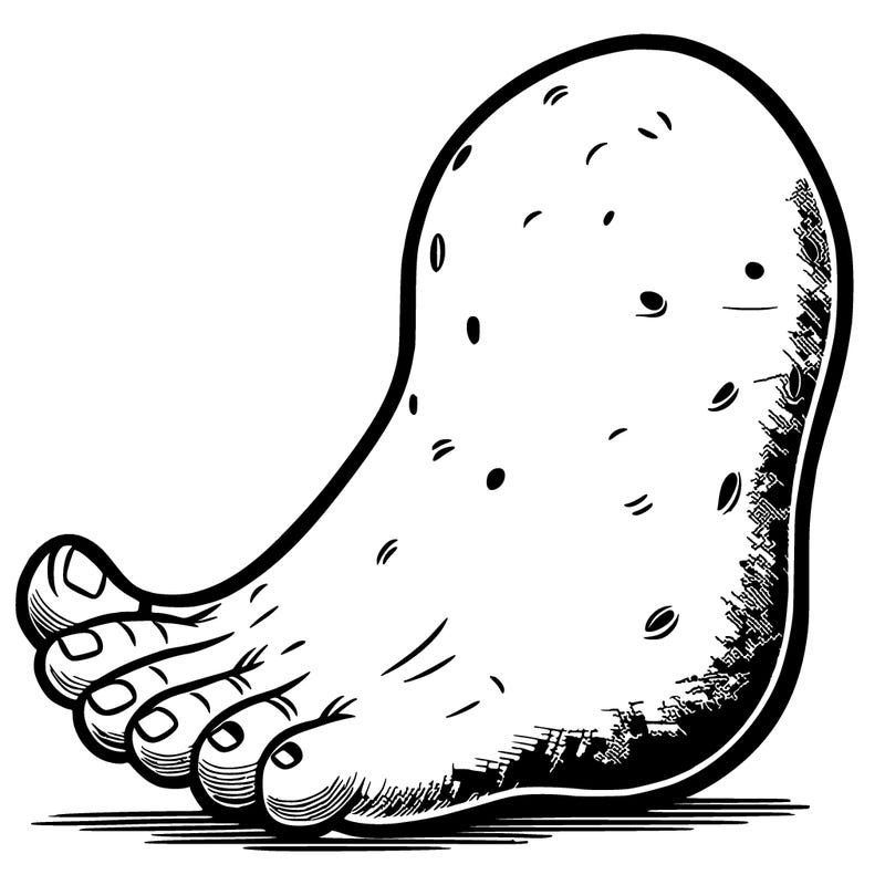 potato with the foot