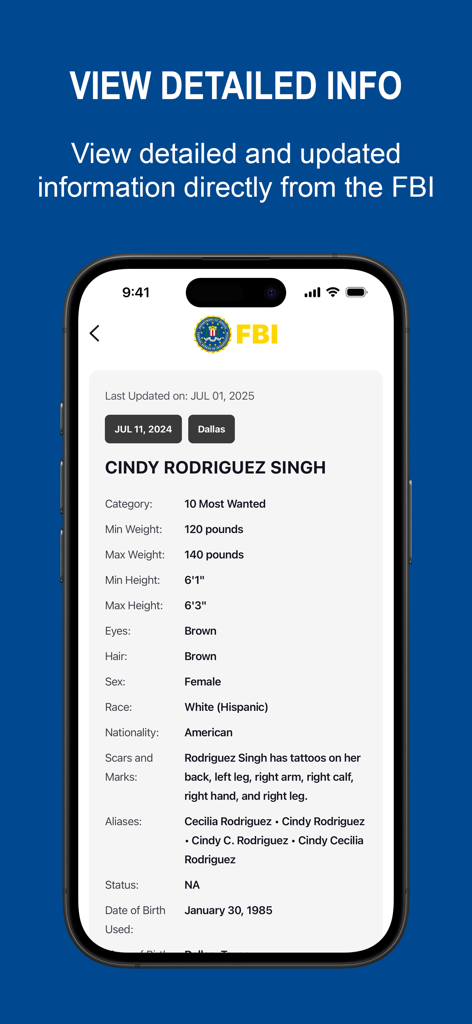 FBI Wanted - Reference App | MWM