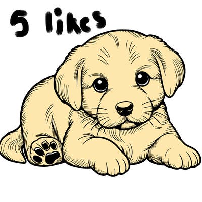 a cute realistic puppy