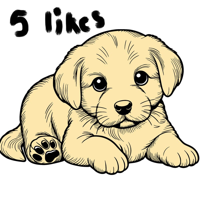 a cute realistic puppy