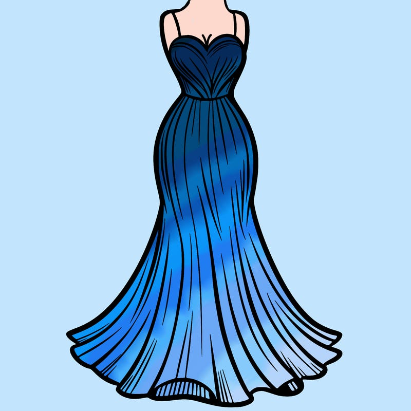 attractive long fashion dress