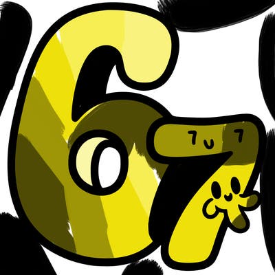 a number of a 6 and a seven