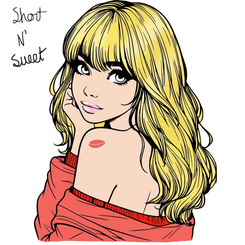 realistic girl with bangs looking over her shoulder