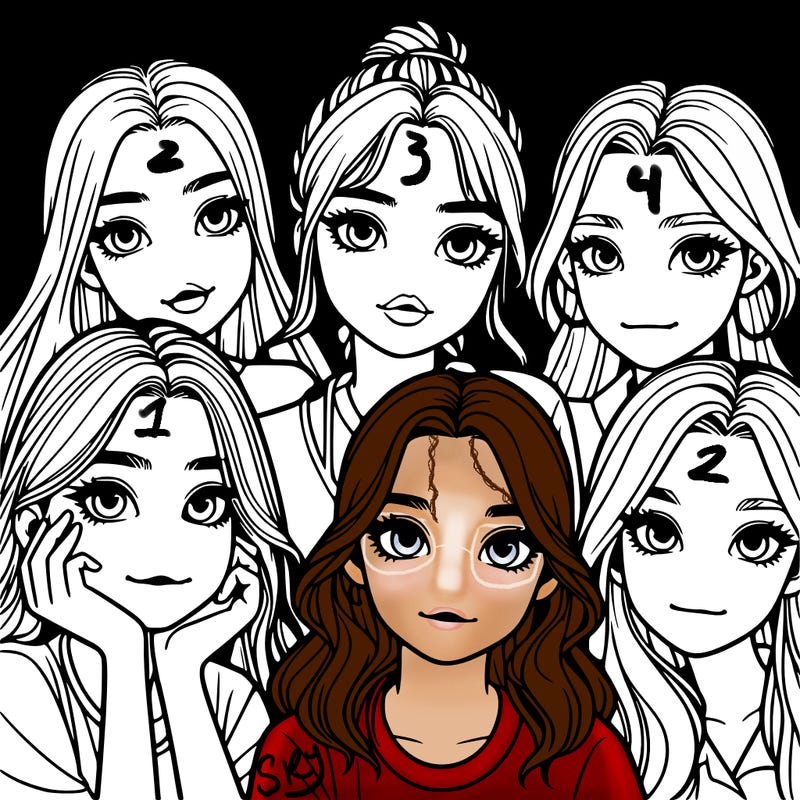 a group of girls realistic