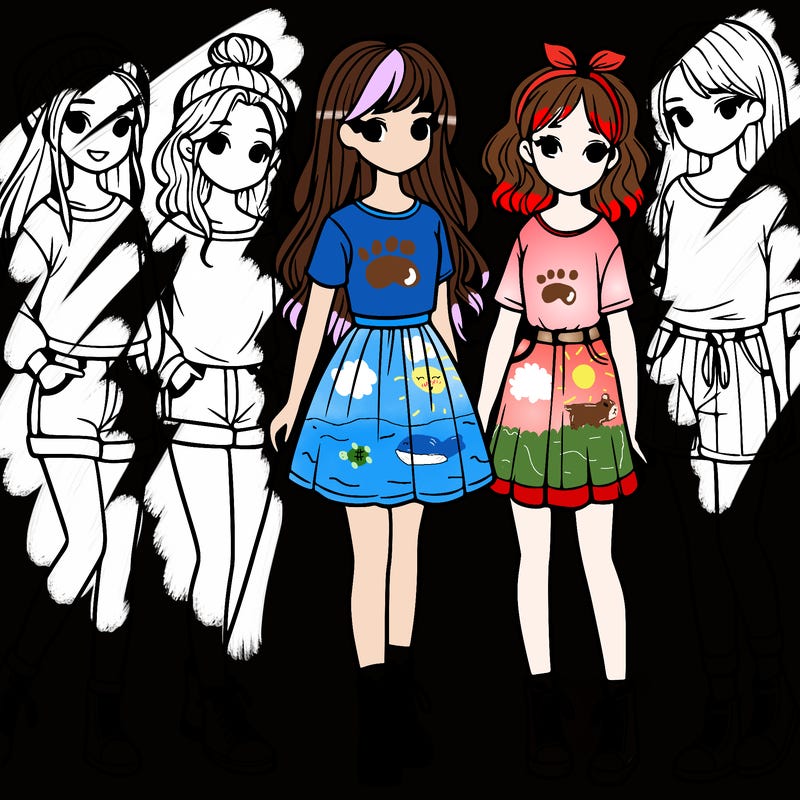 a group of five girls