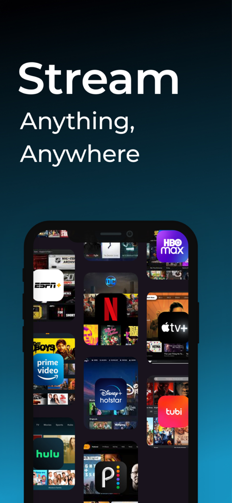 Smartphone screen showcasing LightRay VPN ability to stream global content from services like Netflix HBO Max and Hulu