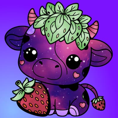 cute strawberry cow