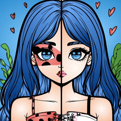 realistic girl split