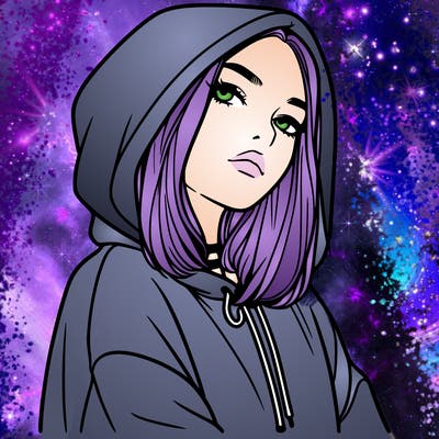 a realistic girl in a hoodie