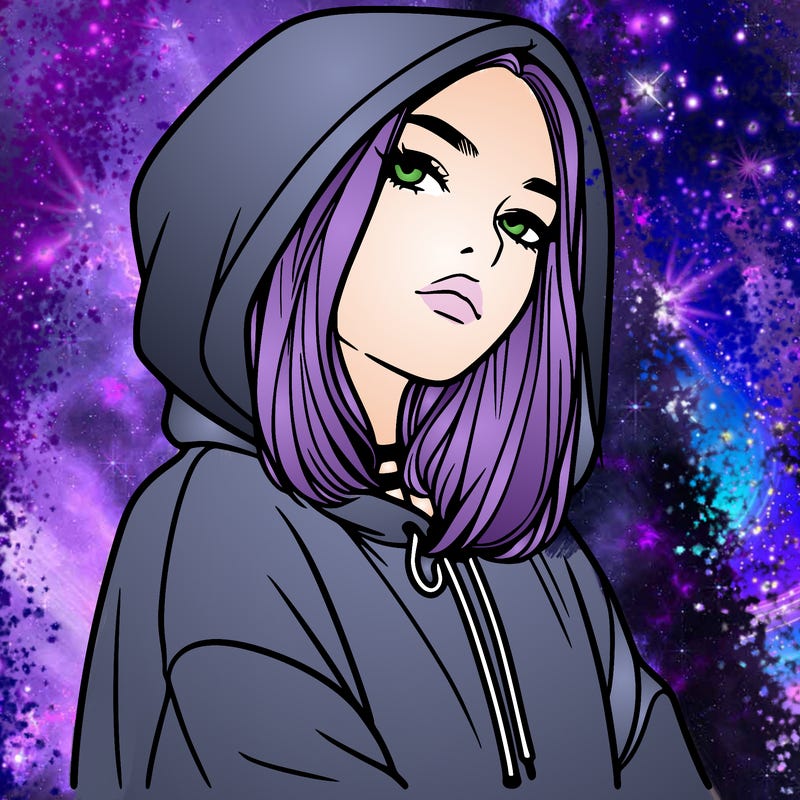 a realistic girl in a hoodie